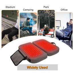 Mat Foldable Heated Seat Cushion Upgraded 3 Levels Adjustment Extra Wide Heated Outdoor For Bleachers Stadium Bench Dropship