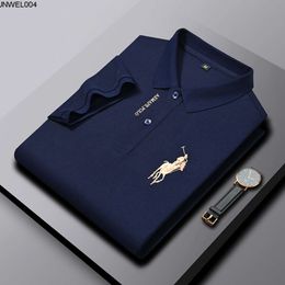 Designer Short Sleeved T-shirt Summer New Middle-aged and Young Mens Polo Shirt with a Half Collar Wearing on the Outside for Men {category}