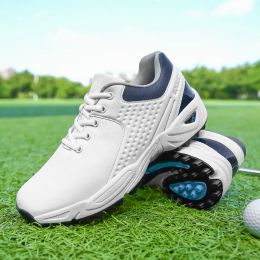 Boots Plus Size 4047 Men's Golf Shoes Casual Leather Sneakers Men Non Slip Man Shoes for Sport