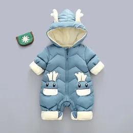 Jackets Born Warm Baby Coat Winter Hooded Mantle Rompers Thick Outfit Jumpsuit Overalls Snowsuit Children Boys Clothing Kids Clothes