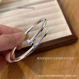 Original 1to1 Cartres Bracelet Zuyin 999.9 Pure Silver Fashion Nail Open CWRY