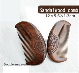 Pocket Wooden Comb Natural Green Sandalwood Super Narrow Tooth Wood Combs No Static Lice Pet Beard Comb Hair Styling Tool8993973