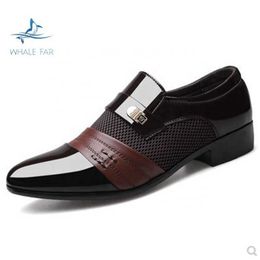 HBP Non-Brand JY Mens Business Leather Shoes Man Formal Dress Male Fashion All-Match Casual Light Weight Slip-On Pointed Toe Wear