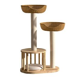 Jijianliangju Modern Tree Indoor Cats Tower Scratching Furniture Condo House with Scratch Post