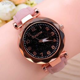 Wristwatches Casual Romantic Starry Sky Women Watches Fashion Bracelet Bangle Ladies Wrist Watch Simple Leather Female Clock Relogio Feminino 24319