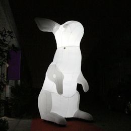 10mH (33ft) Custom advertising white giant inflatable rabbit/animal cartoon/inflatables easter bunny with led light for sale