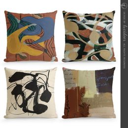 Pillow Nordic Design Cover For Living Room Sofa Throw Vintage Art European Pillowcase Home Decoration 55x55