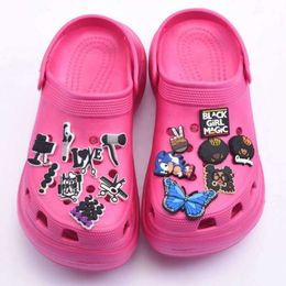 High Quality Batch Hair Soft PVC Rubber Shoes Charm Accessories Hole Shoes Animation Cute Style Shoes
