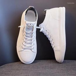 Walking Shoes Real Leather Women Mid Cut White Casual Comfortable Quick Lace Fur Keep Warm Daily Non-slip Sneakers