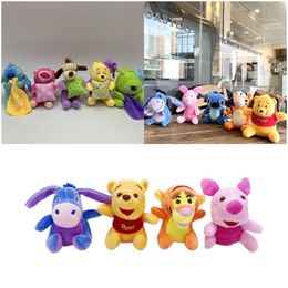 Wholesale 10cm Bear Bee Bear Piggy Rag Doll Small Pendant Keychain Plush Toy Doll