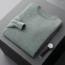 Men's Sweaters Fashion Pure Cashmere Sweater Large Warm And Thick Winter Casual O-Neck Computer Knitted Pullover