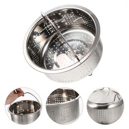 Double Boilers Stainless Steel Steamer Basket For Pot Dumplings Rack Kitchen Strainer Dim Sum Supply Food Steaming Seafood