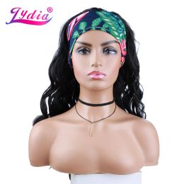 Wigs Lydia Long Loose Wavy Headband Synthetic Hair Wigs For African American Women 22Inch Kanekalon Daily&Party Full Curly Wig 56cm