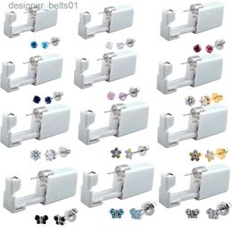 Saplama 24 PCS Tek Kullanımlık Ağrı Güvenli Steril Kulak Sapı Delme Ünitesi Kiti Çocuklar İçin Burun Delme Tabancası Piercing Jewelryc24319