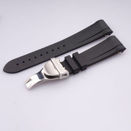 22mm Curved End Silicone Rubber Watch Band Straps Bracelets For Black Bay314o