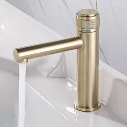 Bathroom Sink Faucets Faucet Brass Wash Basin Taps Cold And Mixer Tap Single Handle Deck Mounted Brushed Gold