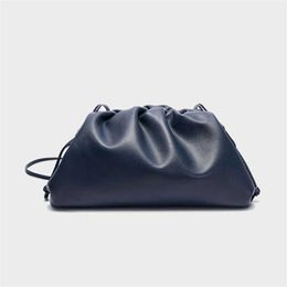 Chic Shoulder Bags Solid Color Designer Handbags Tote Versatile Soft Leather Dumpling Bag Fashion Trend One Shoulder Diagonal Hand Dinner Cloud Bag Girl 240311