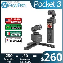 Stabilizers FeiyuTech Feiyu Pocket 3 Cordless Detachable 3-axis Stabilizer Universal Joint Camera 4K60f Lens Magnetic Attachment AI Tracking and Tracking Q240319