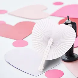 Decorative Figurines Heart-shaped Practice Calligraphy Fan Anniversary Birthday Wall Decor Cooling Tools Paper Folding Craft Toy