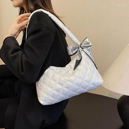 Totes Simple Fashion Women's Nylon Cloth Diamond Grid Large Capacity Single Shoulder Tote Bag Casual Versatile Commuting Bags