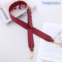 Accessories for Handbags TINBERON Lychee Pattern Bag Strap Replacement Wide Shoulder Strap Bacchu Bag Long Shoulder Belt Straps 240309