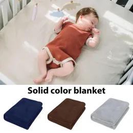 Blankets Soft Throw Blanket Flannel Fleece Lightweight Bed 50x70cm Durable Solid Color Cozy For Couch Sofa Car