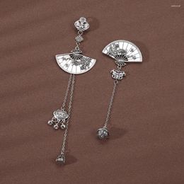 Brooches Silver Plated Tassel Copper Cheongsam Decoration Fan-Shaped Pin Women's Accessories Chinese Style Brooch Plum Blossom