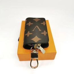 Luxury Designer keychain Fashion Womens Mini Wallet Bag High Quality Genuine Leather Men Coin Purse Colour Wallets Holder Keychains