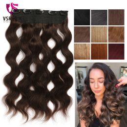 Piece VSR Clip Hair Wave One Piece Pure Natural Human Hair Extensions Easy Do European Quality Clip In One Piece