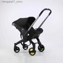 Strollers# Baby Stroller 4 in 1 With Car Seat Baby Bassinet High Landscope Folding Baby Carriage Prams For Newborns Landscope 3 in 1 L240319