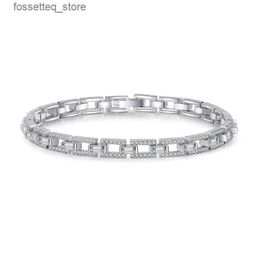 Charm Bracelets 925 Silver 3.5 Moissanite Simple Women Charm s Engagement Gift Fine Jewellery L240319