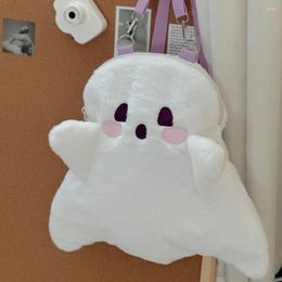 School Bags Large Capacity Plush Backpack Cute Ghost Cartoon Kids Pack Girls Shoulder Outdoor