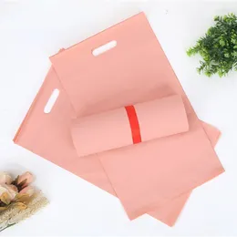 Gift Wrap Thick Baby Pink Portable Self Adhesive Express Courier Packaging Bags CPE Frosted Envelope Boxes Mailing Pouches