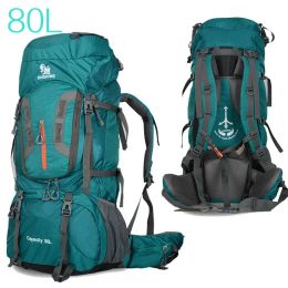 Bags 2023 Camping Hiking Backpacks Big Outdoor Bag Backpack Nylon Superlight Sport Travel Bag Aluminum Alloy Support 80L