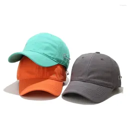 Ball Caps Solid Colour Pin Adjustable Baseball Cap Men Women Summer Outdoor Anti-Sun Trucker Hat Travel Sport Sun Gorras Hip Hop Peaked