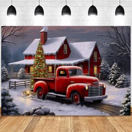 Spoons Christmas Background Cloth Party Year Vintage Red Truck Children Po Studio Pography D