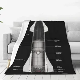 Blankets SpaceX Starship Sn15 Flannel Awesome Breathable Throw Blanket For Coverlet Decoration