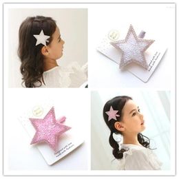 Hair Accessories Sparkly Glittering Crystal Star Clip Delicate Clips For Grils Cute Kids Hairpin Barrettes J75