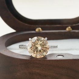 Cluster Rings 5 Moissanite Ring For Women 925 Stering Silver 4 D Color VVS1 Wedding Diamond Fine Jewelry GRA