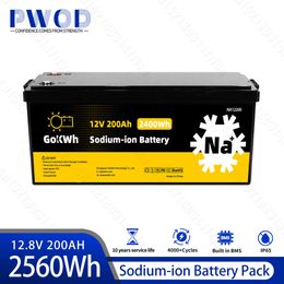 Brand New 12V 200AH Sodium Ion Battery Pack Rechargeable High Power Na Cells For EV RV Golf Carts Electric Scooters Tax Free