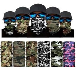 Outdoor Seamless Magic Scarf Ski Camo Half Face Mask Bandana Neck Warmer headband Turban Cycling Mask3235347