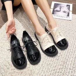 Flats Oxford Shoes For Women Black Shoes For Women Fashion Womens Shoes Comfort Flats Creepers Sepatu Wanita Korea Bayan Ayakkabi 2023