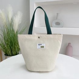 Shopping Bags Casual Canvas Mini Tote Bag For Women Simple Female Small Lunch Handbag Ladies Purse Cloth Bucket Phone Pouch Girl Shopper