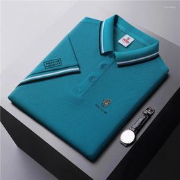 Men's Polos 2024 Summer Polo Shirt Short Sleeved Lapel T-shirt Cultural Shirtemployee Factory Uniform Pol