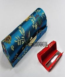 Wholewhole Lot of 12 pcs CHINA HANDMADE SILK LIPSTICK BOX CASES 6020036