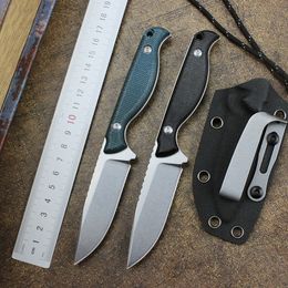 2024 Fixad bladkniv med Kydex -mantel D2 stålficka kniv utomhus camping EDC -verktyg som jaktar rak kniv