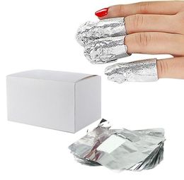 WholeAluminium Foil Nail Art Soak Off Acrylic Gel Polish Nail Wraps Remover 100pcs9581033