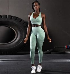 Camouflage Sport Yoga Set Fitness Tracksuit Women Sport Suit Jogging Training Running Set Sports BraLegging Yoga Gym Clothing6303192