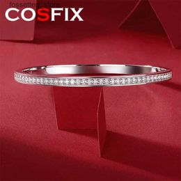 Charm Bracelets COSFIX Real D Colour 2mm Full Moissanite For Women S925 Sterling Silver Plate Pt950 Fine Jewellery Gift Wholesale L240319