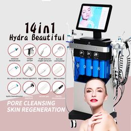 2024 14in1 Multifunctional Hydra Beauty Facial Machine Supplier 14 In 1 Micro Dermabrasion Acne Removal Hydra Skin Care facial Machine